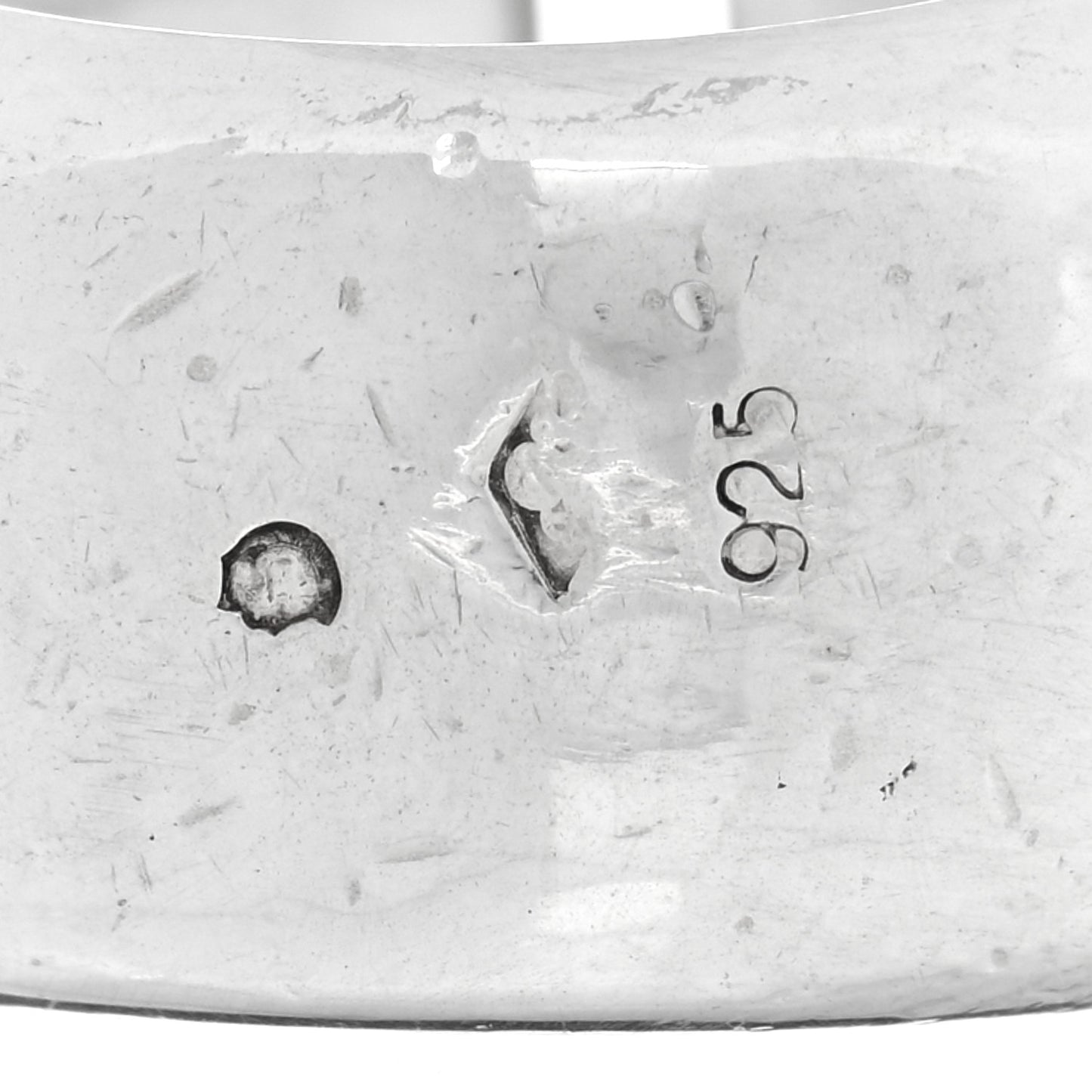 Sterling Silver Logo Open Ring 53 6.25