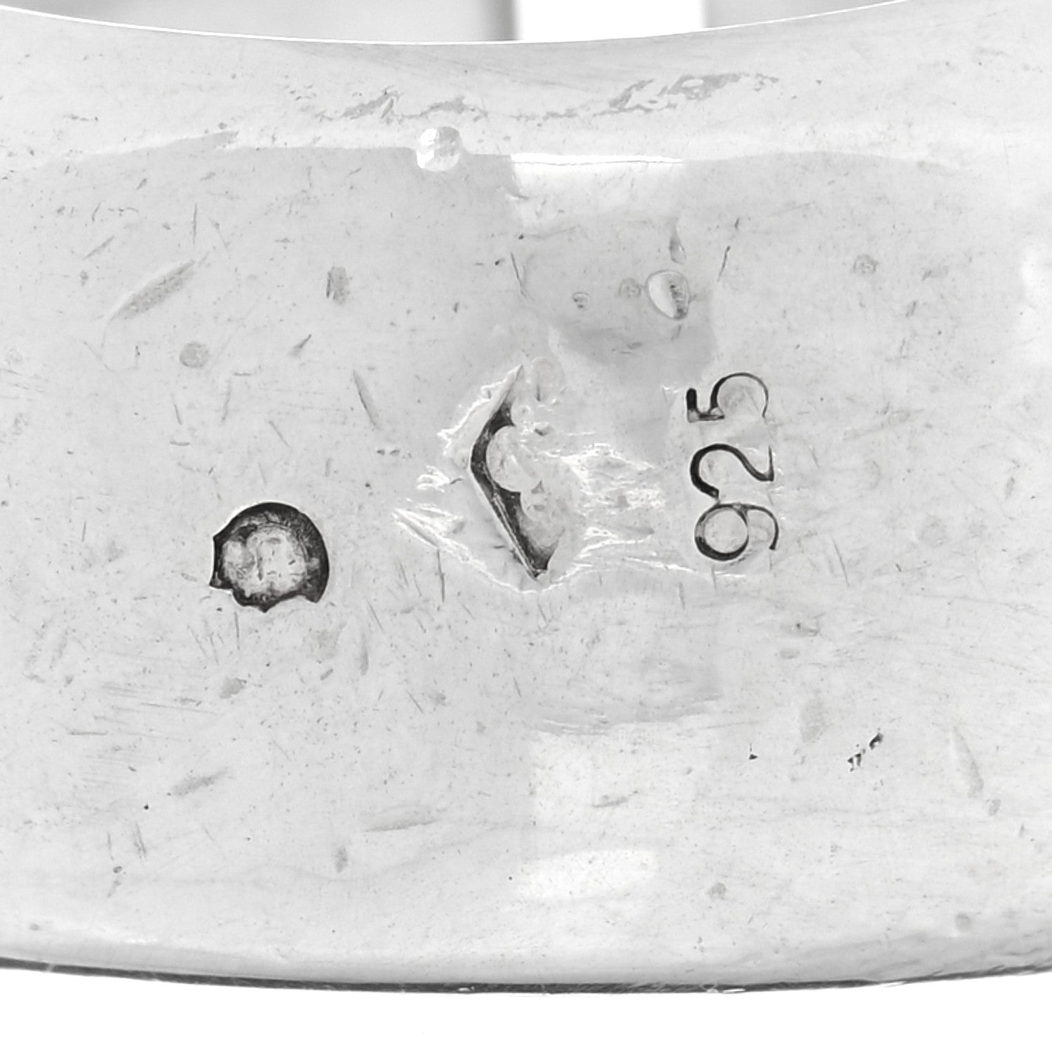 Chanel Sterling Silver Logo Open Ring 53 6.25 4 of 4