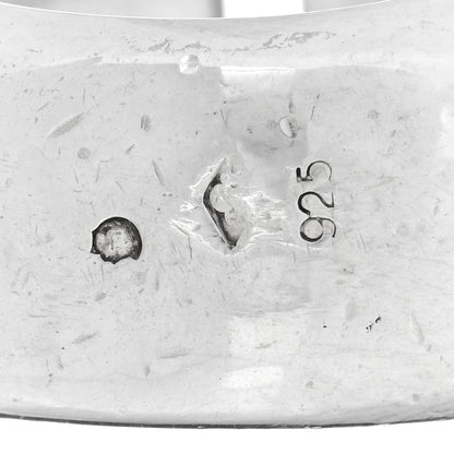 Chanel Sterling Silver Logo Open Ring 53 6.25 4 of 4