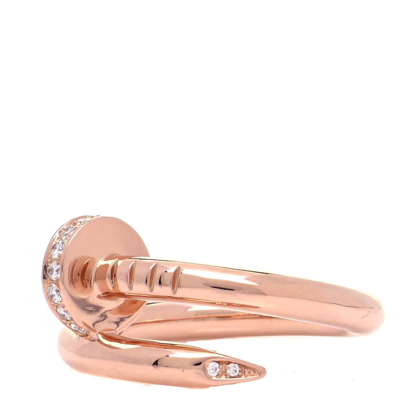 18K Pink Gold Diamond Juste Un Clou Ring 47 4