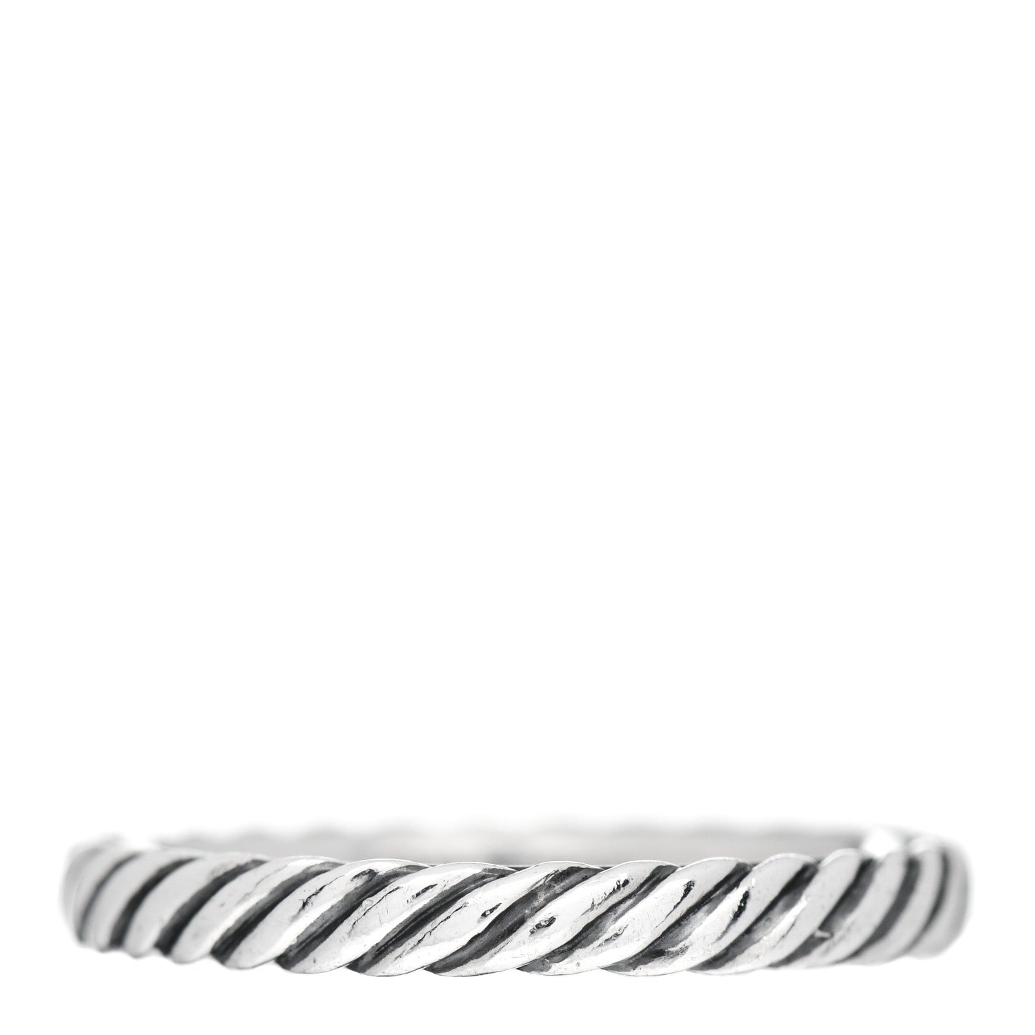 David Yurman Sterling Silver Cable Classics Band Ring 52 6 1 of 4
