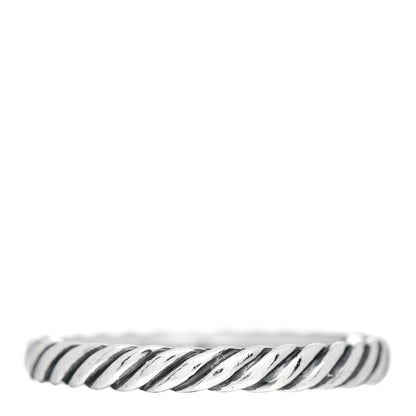 David Yurman Sterling Silver Cable Classics Band Ring 52 6 1 of 4
