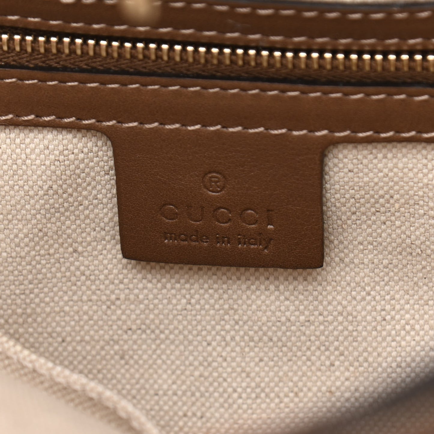 GG Supreme Monogram Calfskin Medium Nice Tote New Mystic White Beige Brown