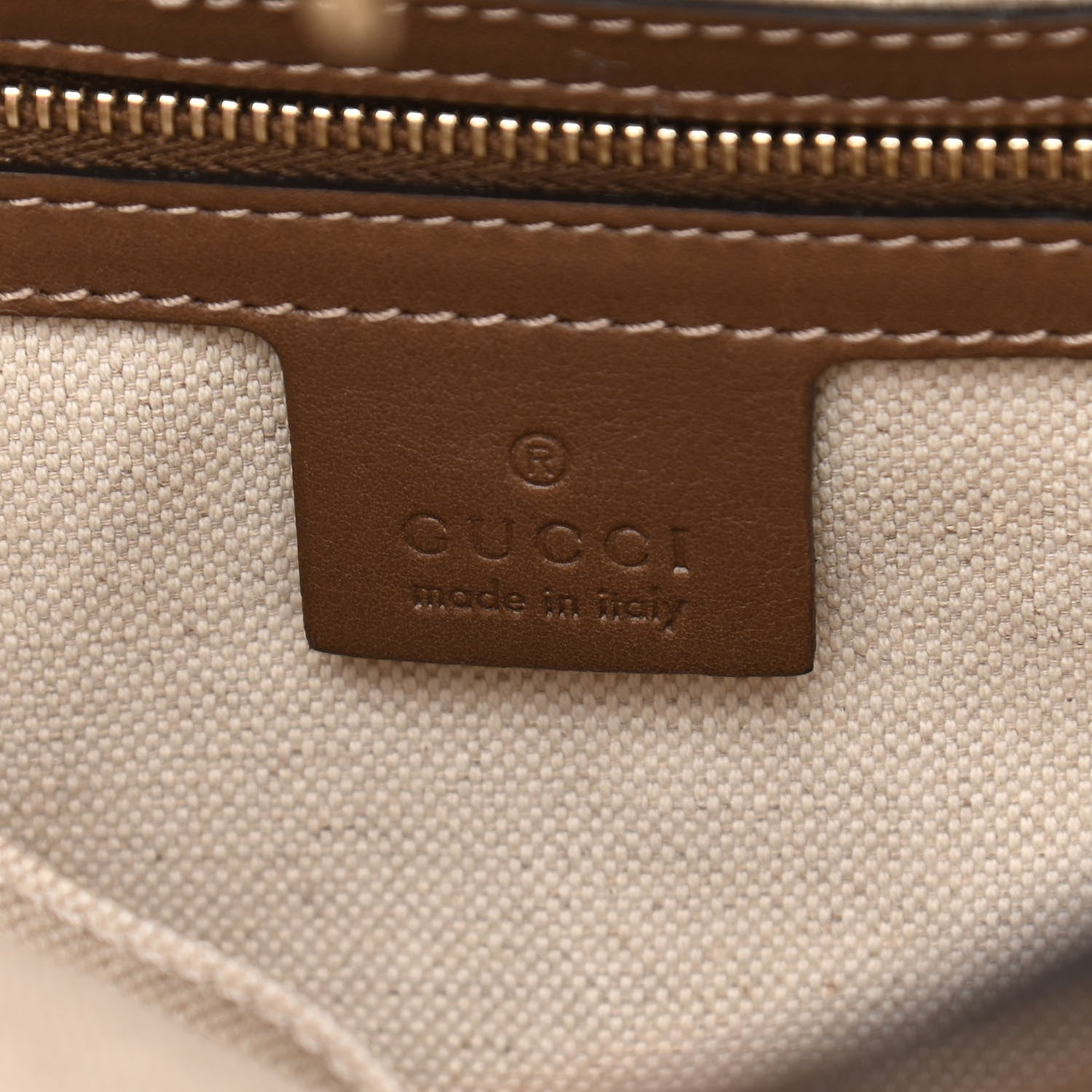 Gucci GG Supreme Monogram Calfskin Medium Nice Tote New Mystic White Beige Brown 6 of 10
