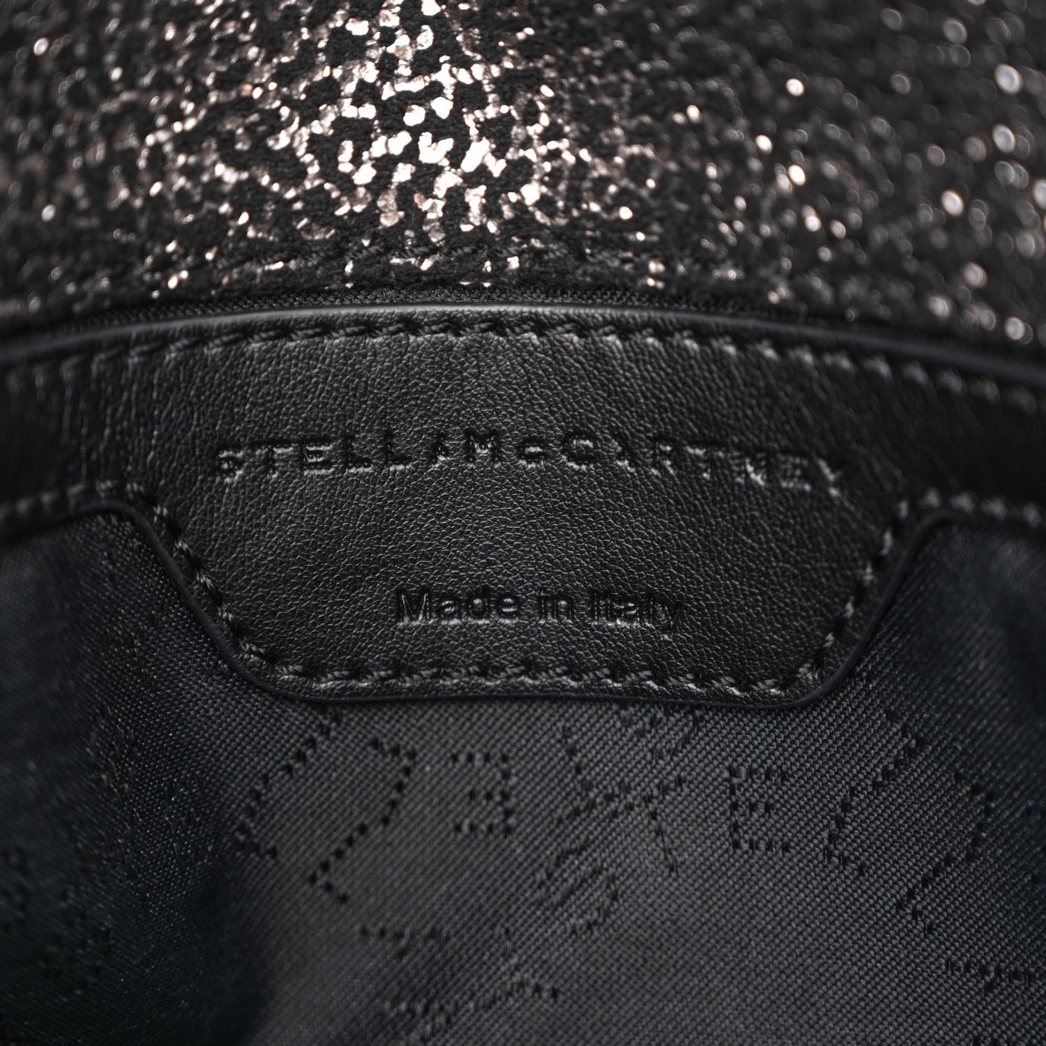 Stella McCartney Chamois Shiny Dotted Mini Falabella Crossbody Bag Ruthenium 6 of 12
