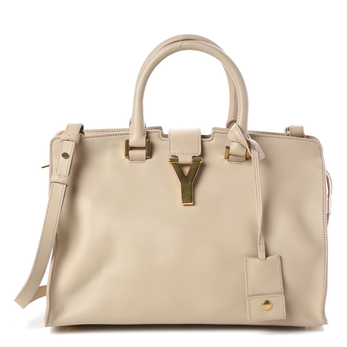 Calfskin Small Classic Y Cabas Beige
