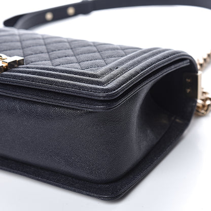 Chanel Caviar Quilted Medium Boy Flap Navy 10 of 10