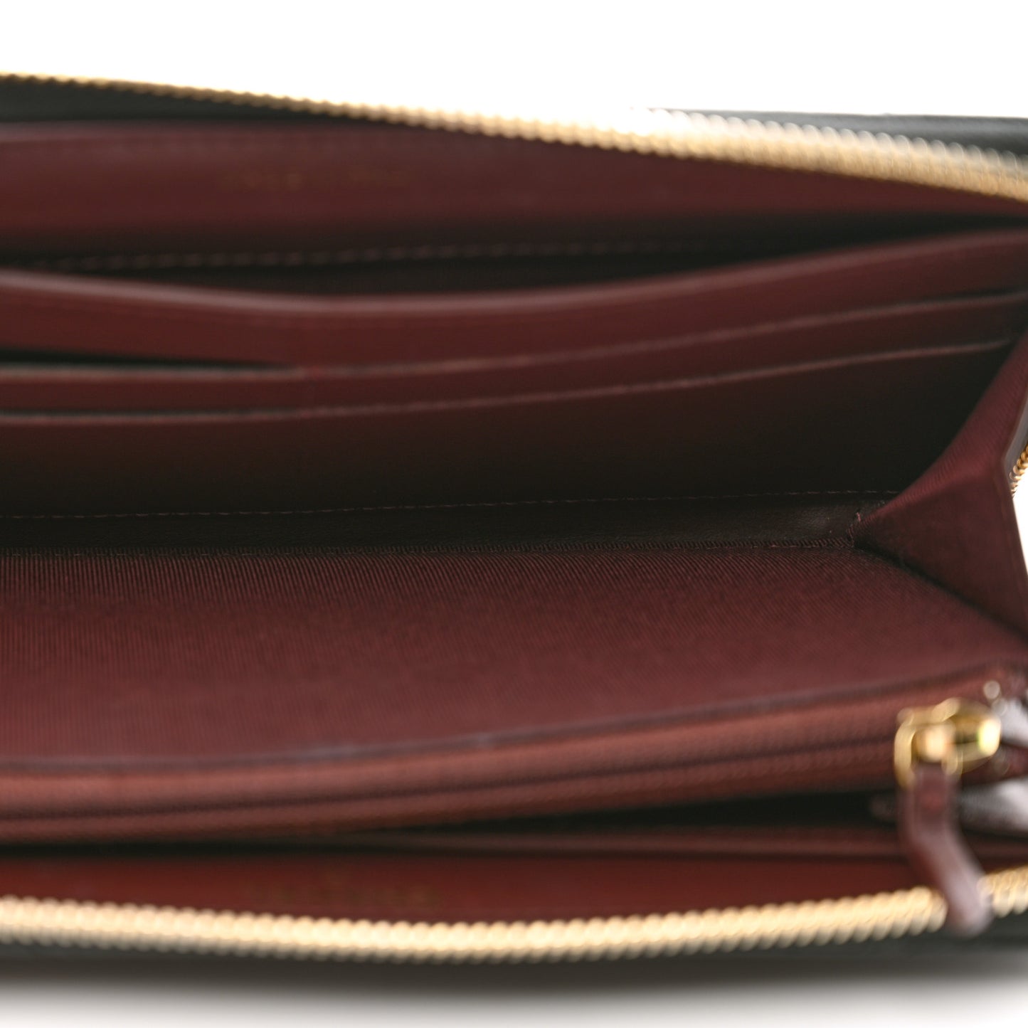 Caviar Quilted Large Gusset Zip Around Wallet Black