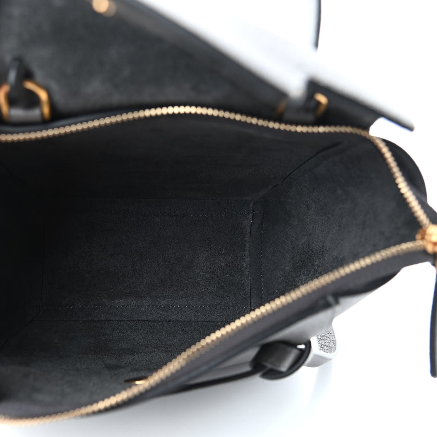 Grained Calfskin Nano Belt Bag Grey