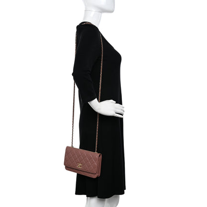 Chanel Lambskin Quilted Trendy CC Wallet On Chain WOC Nude 2 of 14