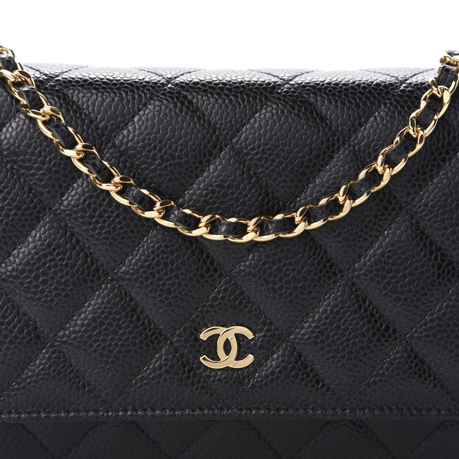 Chanel Caviar Quilted Wallet On Chain WOC Black 11 of 12