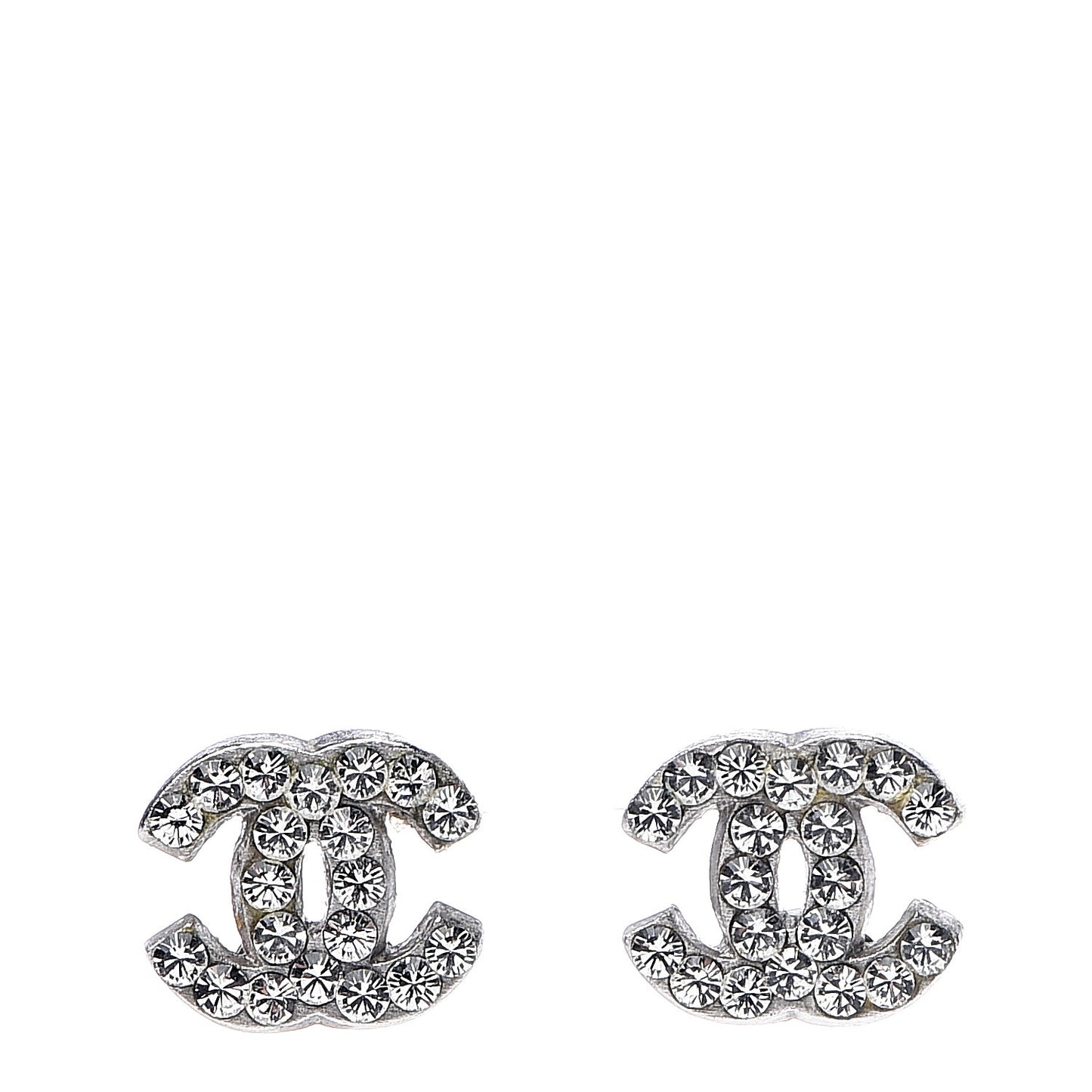Crystal Mini Timeless CC Earrings Silver