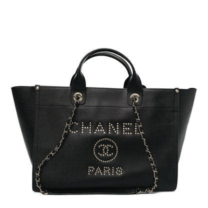 Chanel Caviar Large Studded Deauville Tote Black 1 of 9