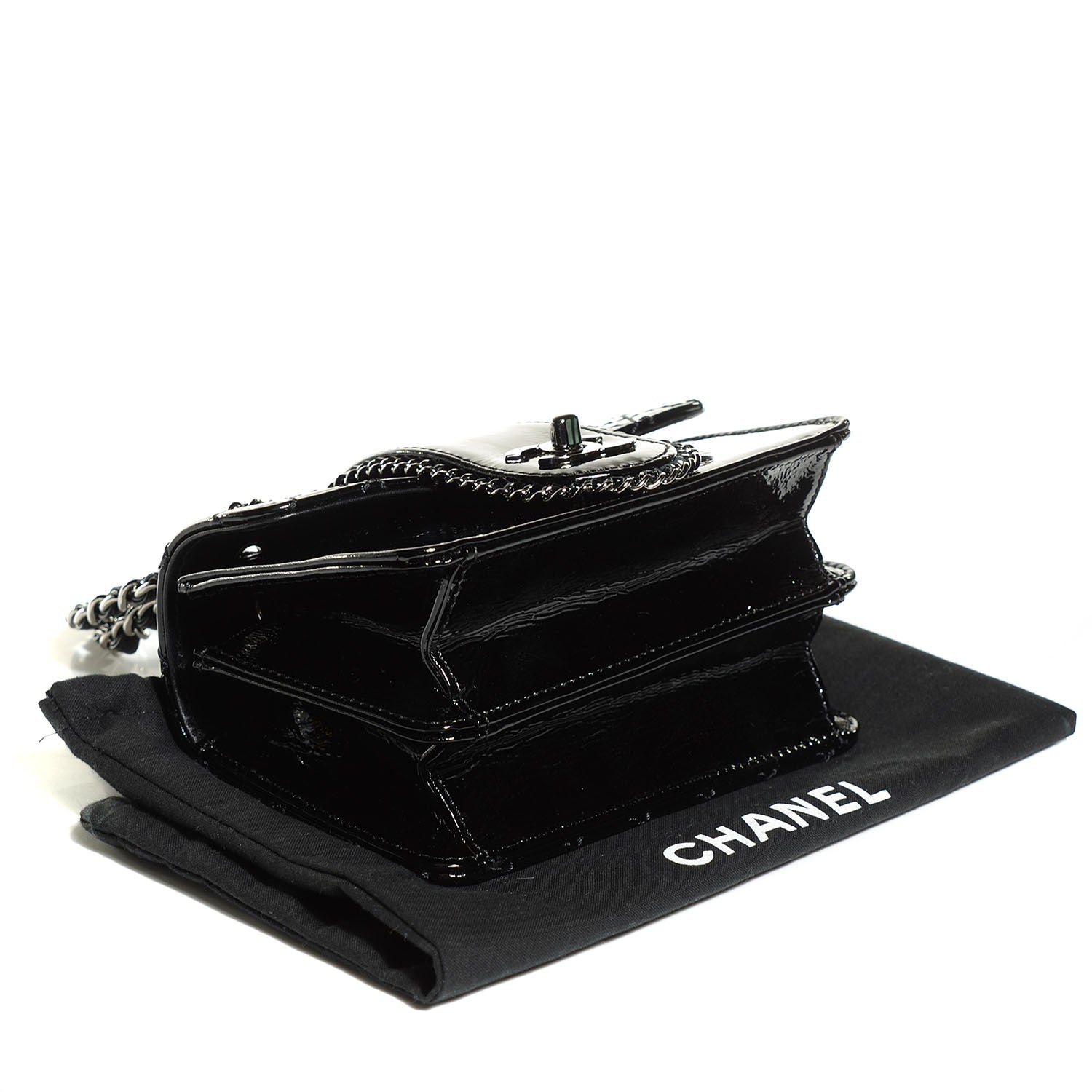 Chanel Patent Mini Madison Flap Black 4 of 8