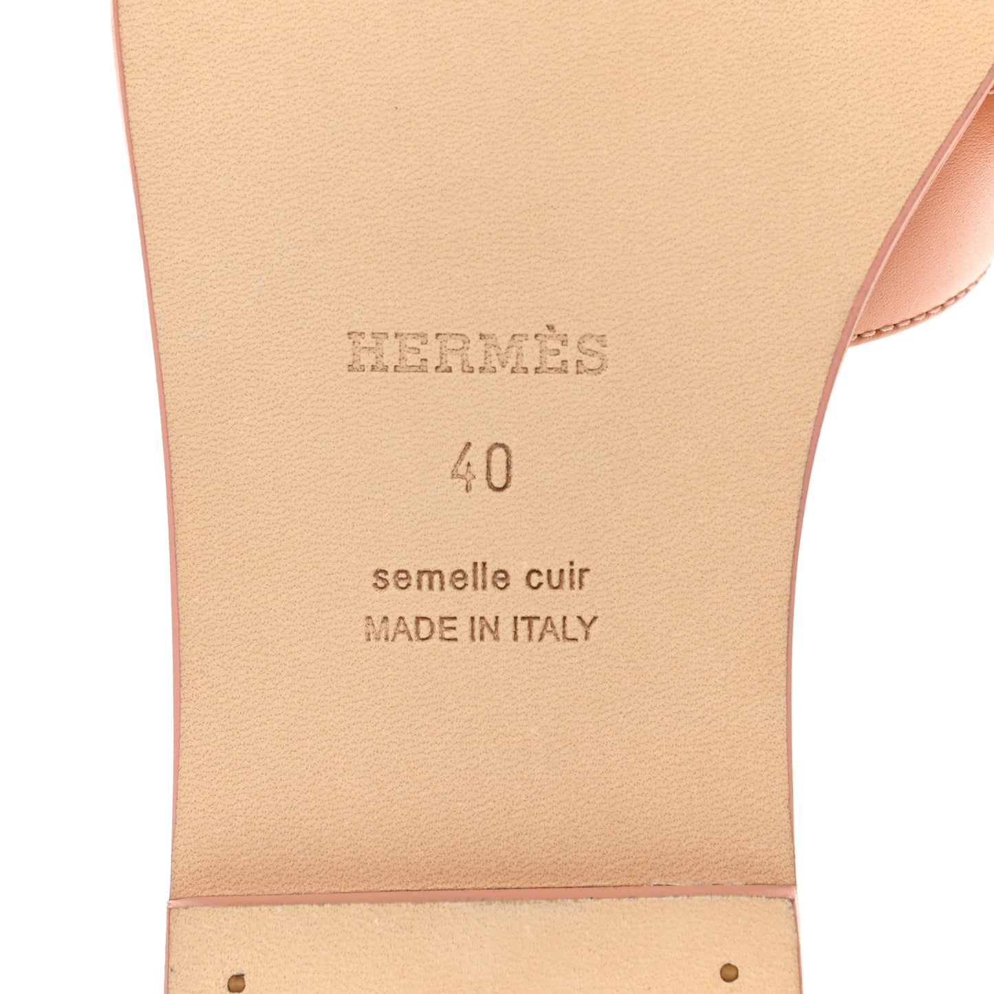 Box Calfskin Oran Sandals 40 Granit Rose