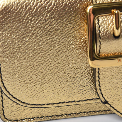 Burberry Metallic Soft Grain Calfskin Mini Phone Buckle Bag Gold 11 of 11