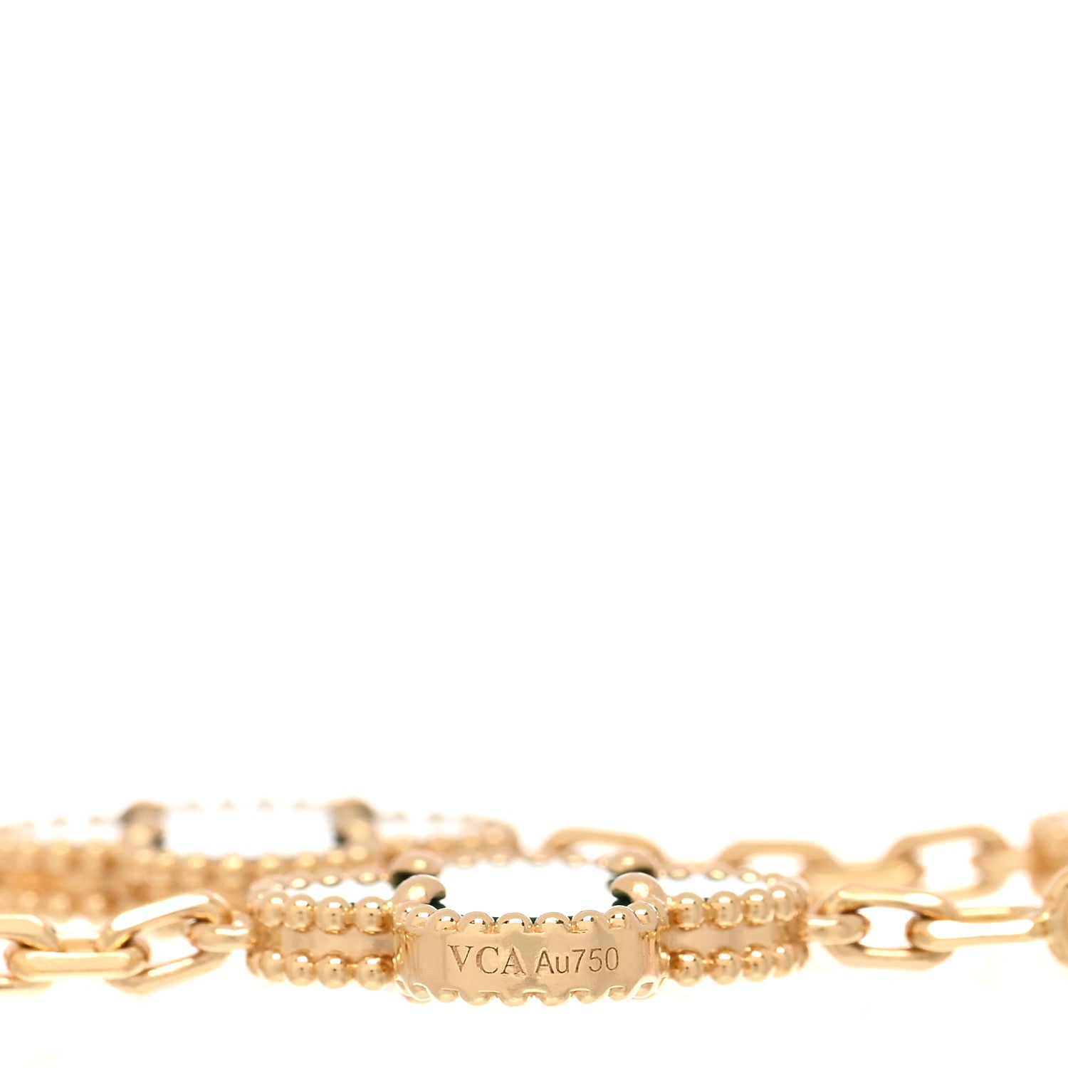 Van Cleef & Arpels 18K Yellow Gold Malachite 5 Motifs Vintage Alhambra Bracelet 3 of 4