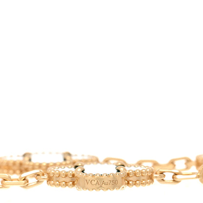 Van Cleef & Arpels 18K Yellow Gold Malachite 5 Motifs Vintage Alhambra Bracelet 3 of 4