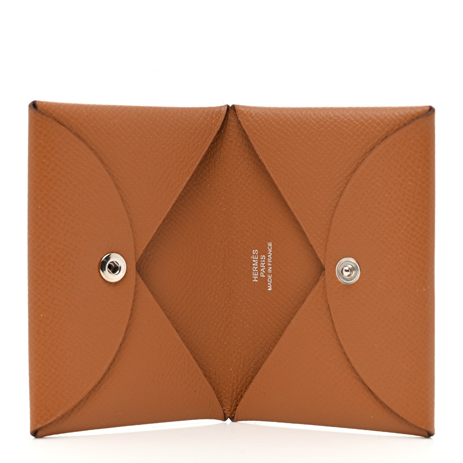 Hermes Epsom Calvi Card Case Gold 5 of 9
