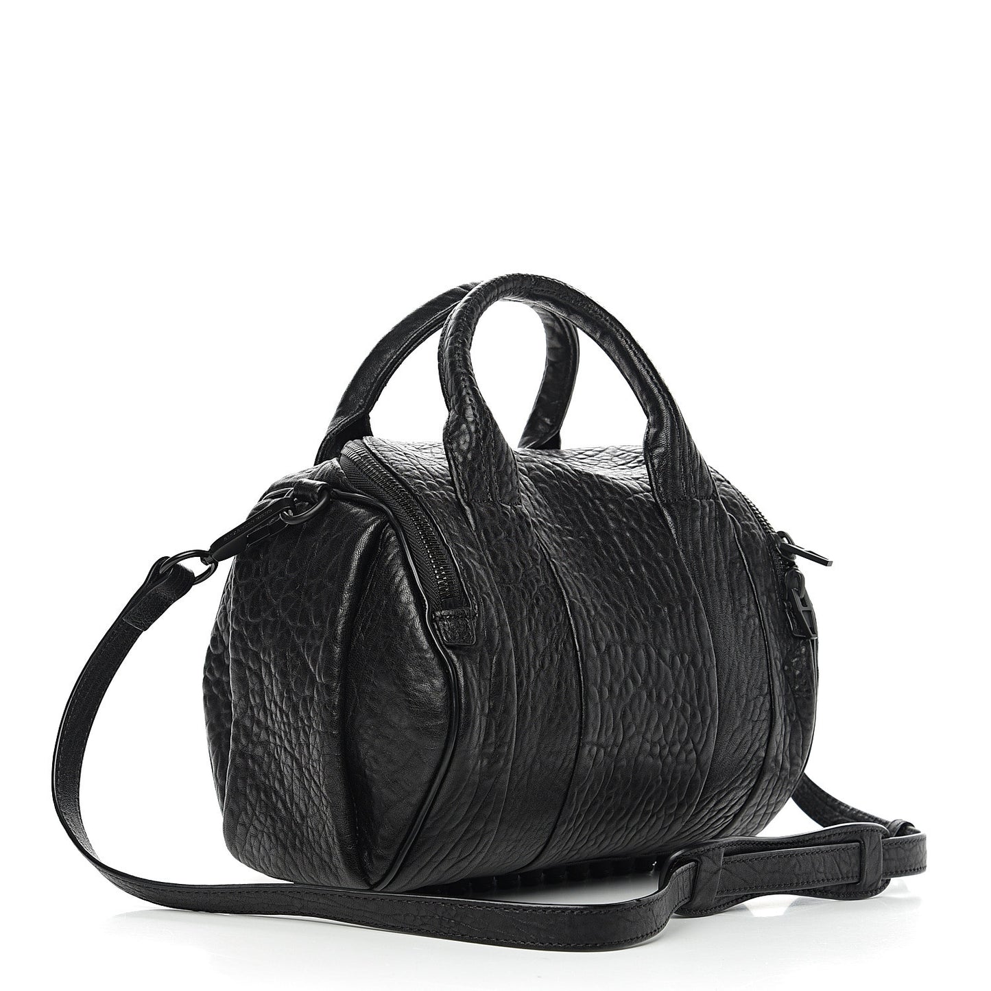 Pebbled Lambskin Rockie Black Matte Black Hardware