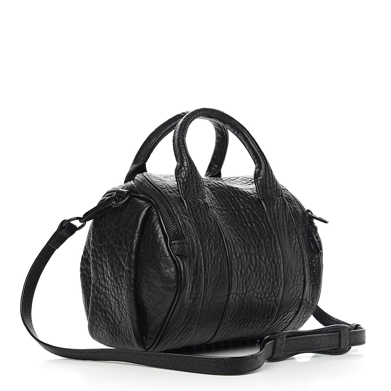 Alexander Wang Pebbled Lambskin Rockie Black Matte Black Hardware 2 of 8