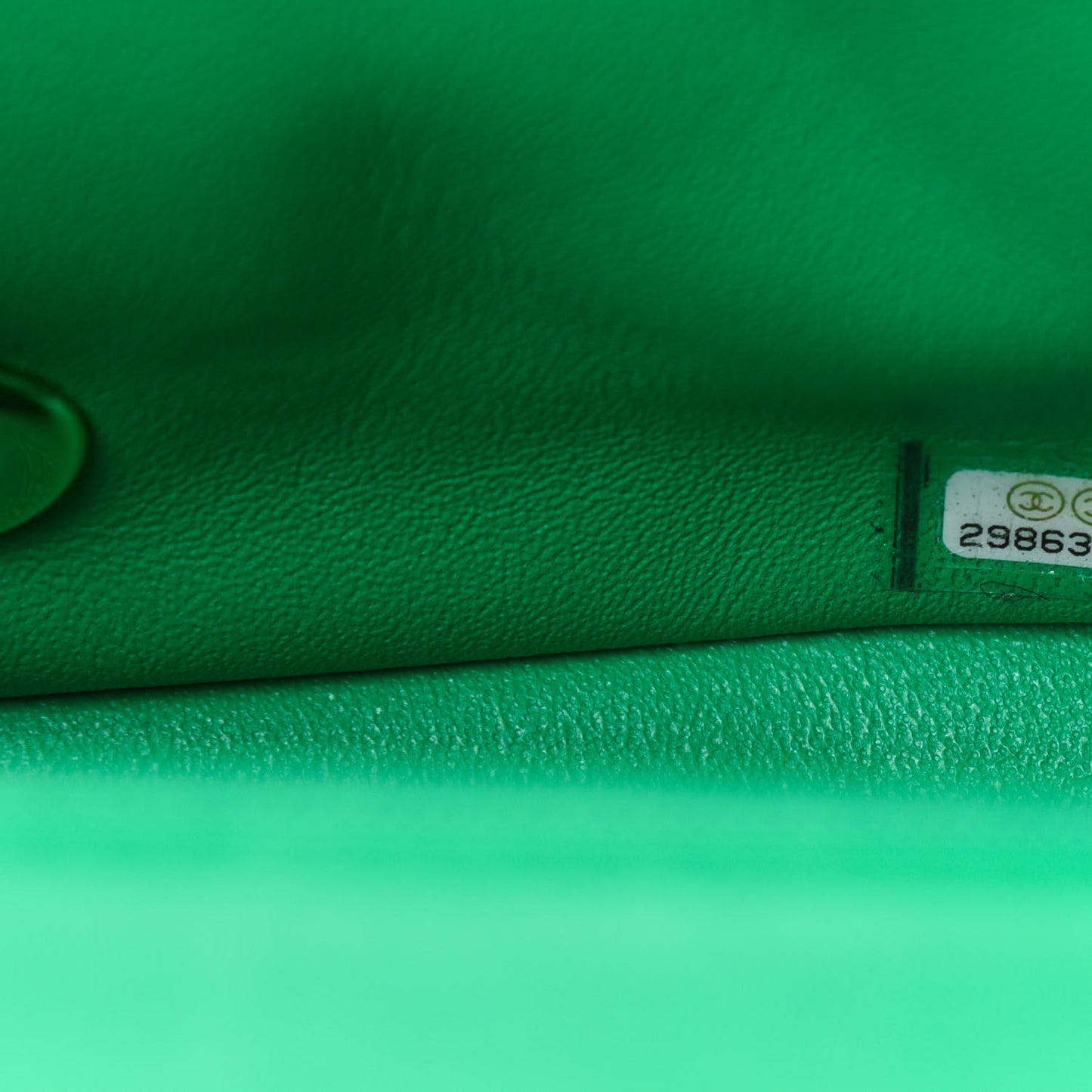 Lambskin Quilted Mini Square Flap Green