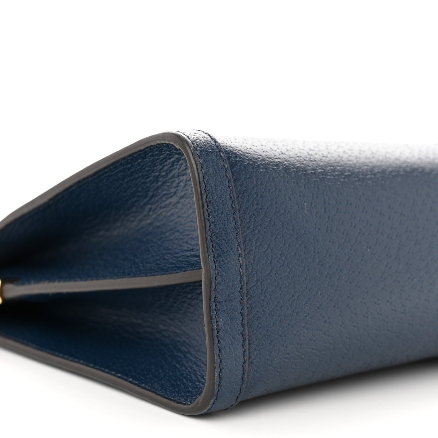 Textured Calfskin Web Medium Ophidia Chain Shoulder Bag Blue Agata