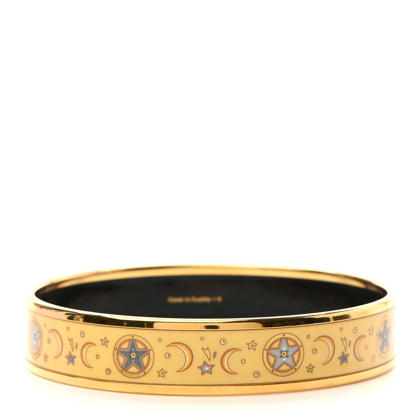 Enamel Printed Medium Moon Stars Bracelet 70 Yellow