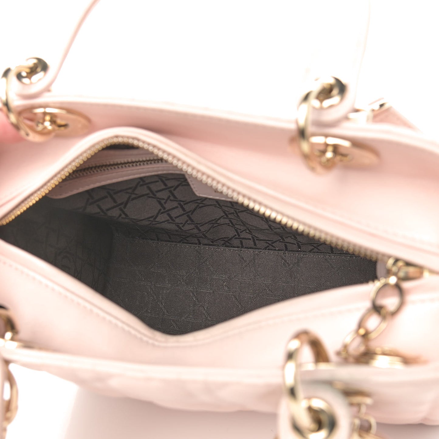 Lambskin Cannage Medium Lady Dior Light Pink