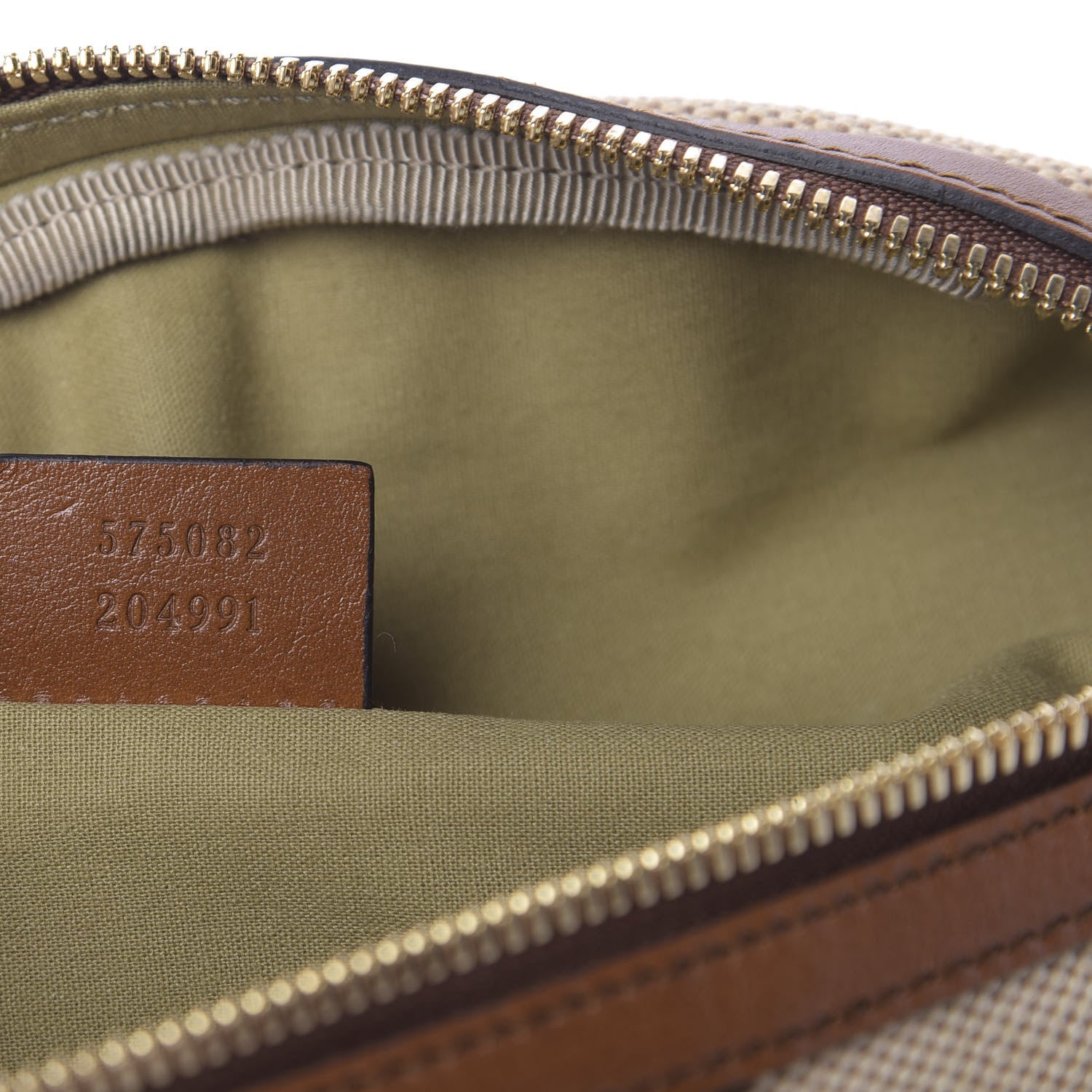 Gucci Vintage Canvas Web Belt Bag Sand Cuir 9 of 10