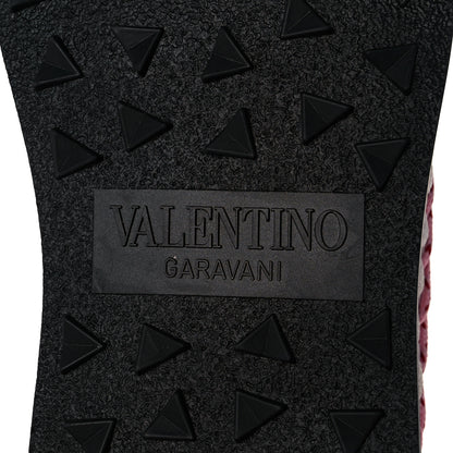 Valentino Garavani Fabric Crochet Womens Low Top Sneakers 38 Pink 6 of 7