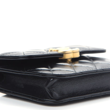 Chanel Calfskin Quilted Perfect Fit Coin Purse With Chain Black 9 of 10