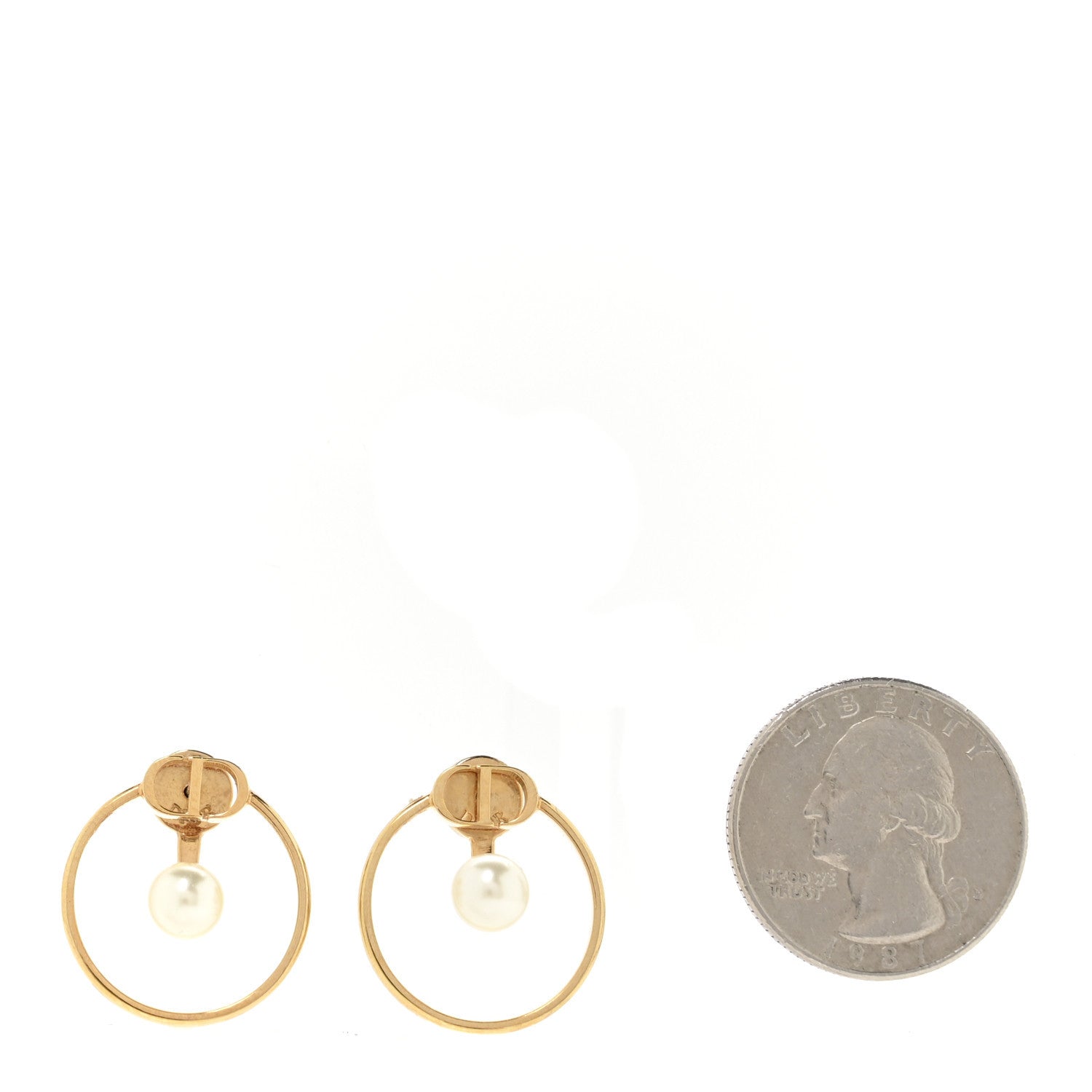 Christian Dior Pearl 30 Montaigne Earrings Gold 2 of 5