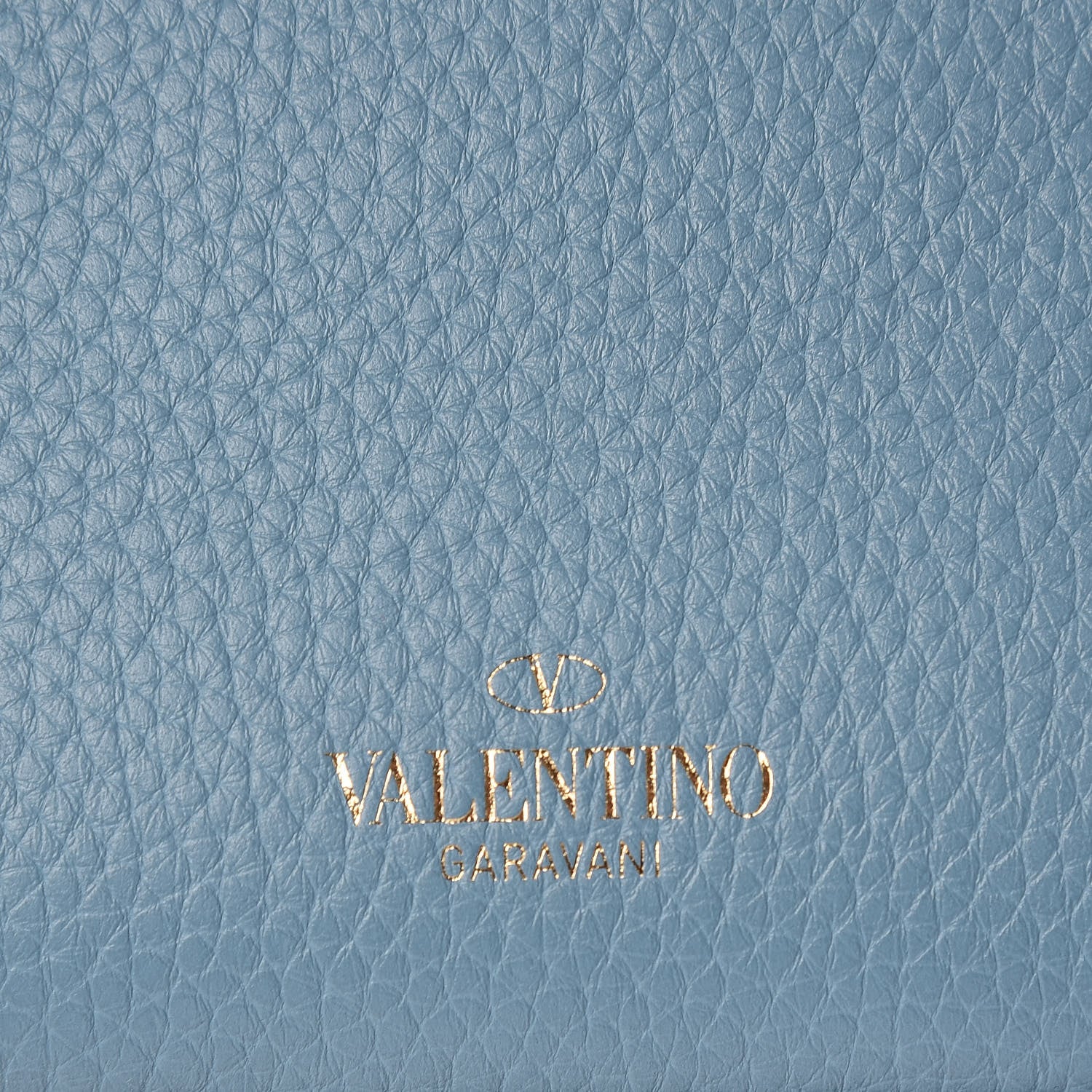 Valentino Garavani Pebbled Calfskin Medium Rockstud Flip Lock Crossbody Bag Light Blue 8 of 10