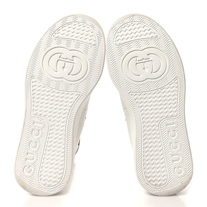Gucci Dali Soft Calfskin Technical Jersey Knit GG Monogram Ankle Boots 35 White Great White Black 5 of 9