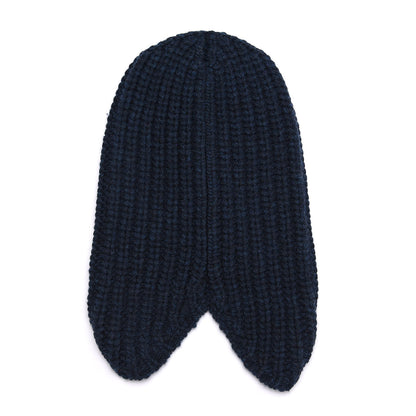 Gucci Wool Knit Cusco Insect Embroidered Beanie Hat S Navy 3 of 4