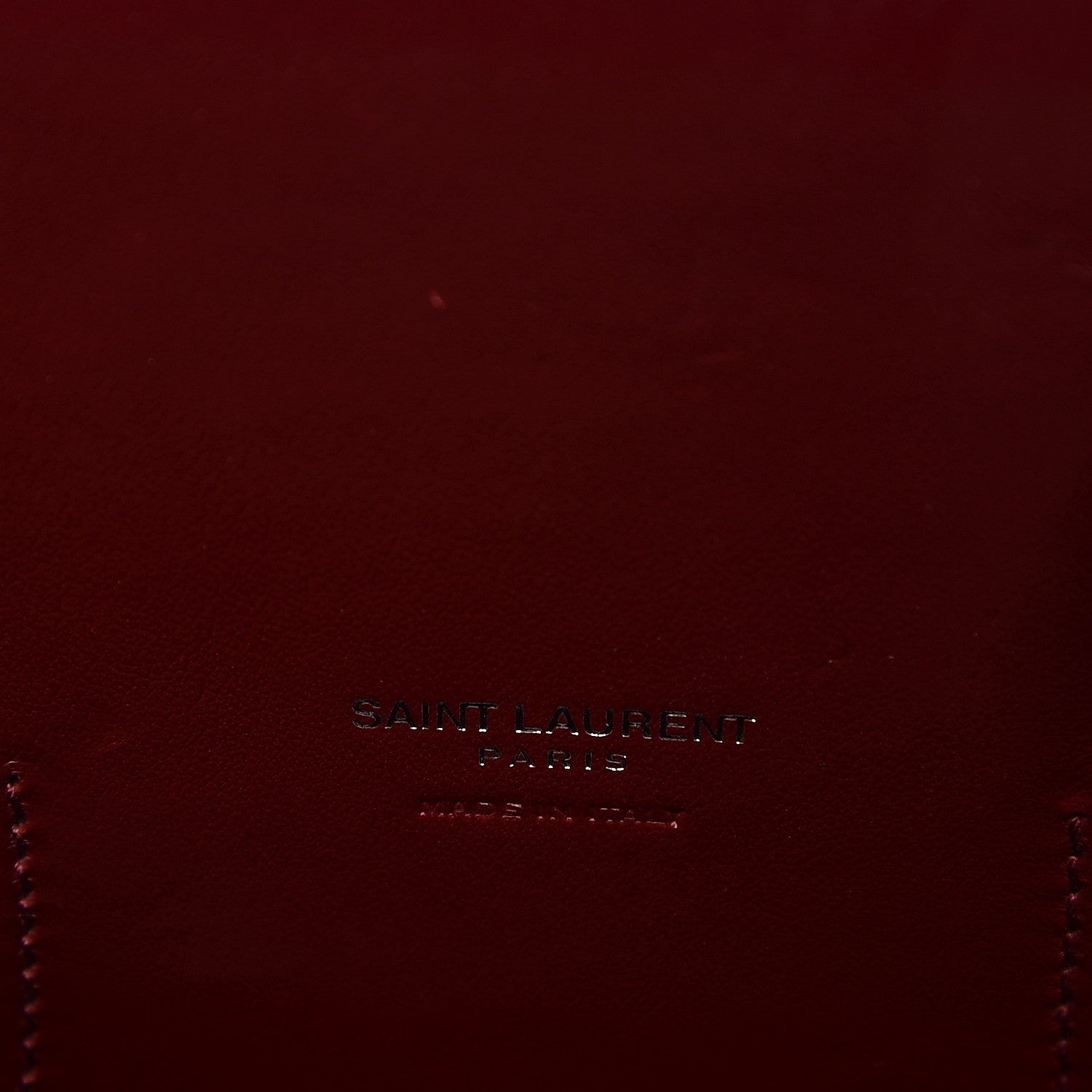 Saint Laurent Calfskin Crocodile Embossed Small Sac De Jour Bordeaux 10 of 10