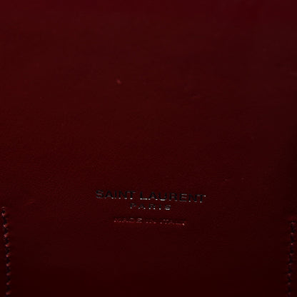 Saint Laurent Calfskin Crocodile Embossed Small Sac De Jour Bordeaux 10 of 10