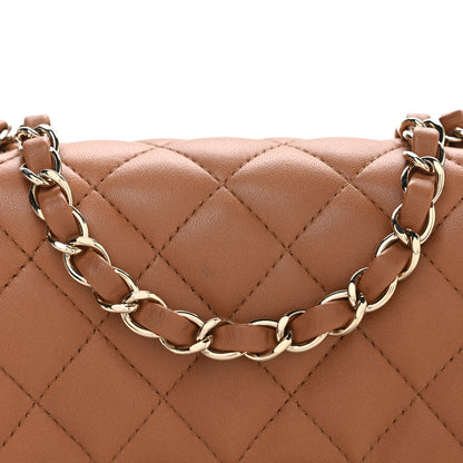 Chanel Lambskin Quilted Mini Square Flap Brown 8 of 10