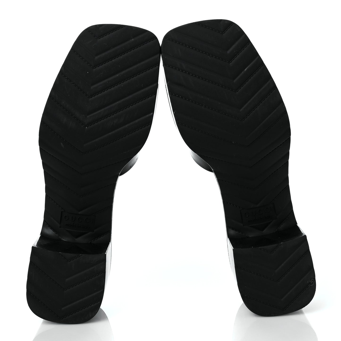 Rubber Gucci Logo Womens Platform 20/60mm Slide Sandals 37 Black