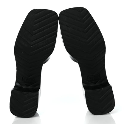 Gucci Rubber Gucci Logo Womens Platform 20/60mm Slide Sandals 37 Black 5 of 9