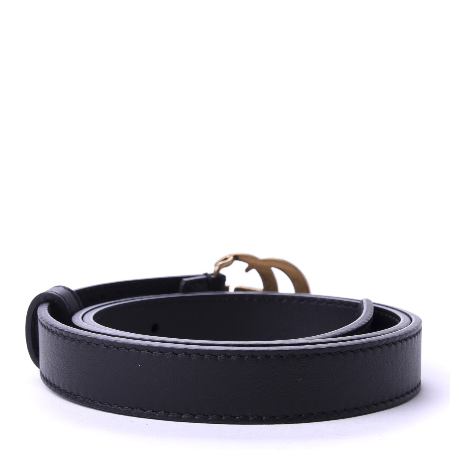 Gucci Calfskin Double G 20mm Belt 75 30 Black 2 of 4