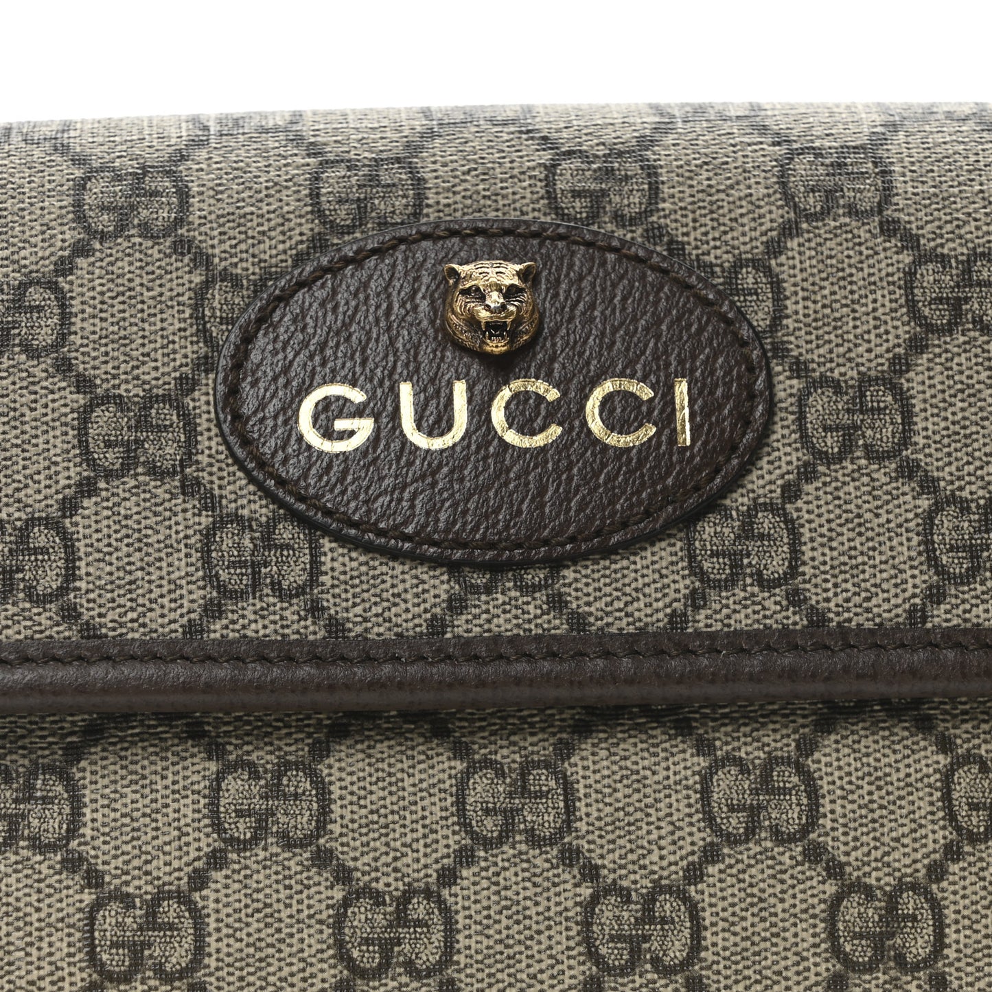 GG Supreme Monogram Neo Vintage Web Belt Bag Brown