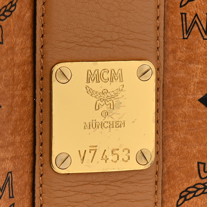 MCM Visetos Medium Liz Reversible Shopper Tote Cognac 10 of 25