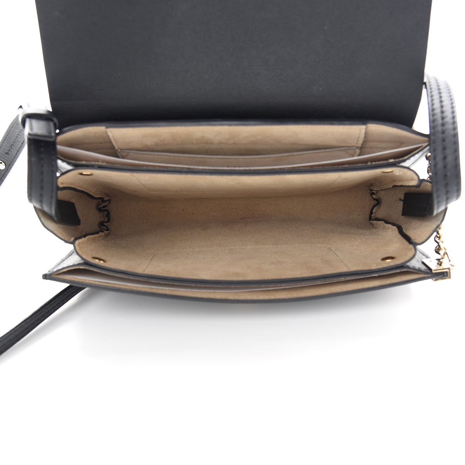 Chloe Suede Calfskin Small Faye Shoulder Bag Black 5 of 12