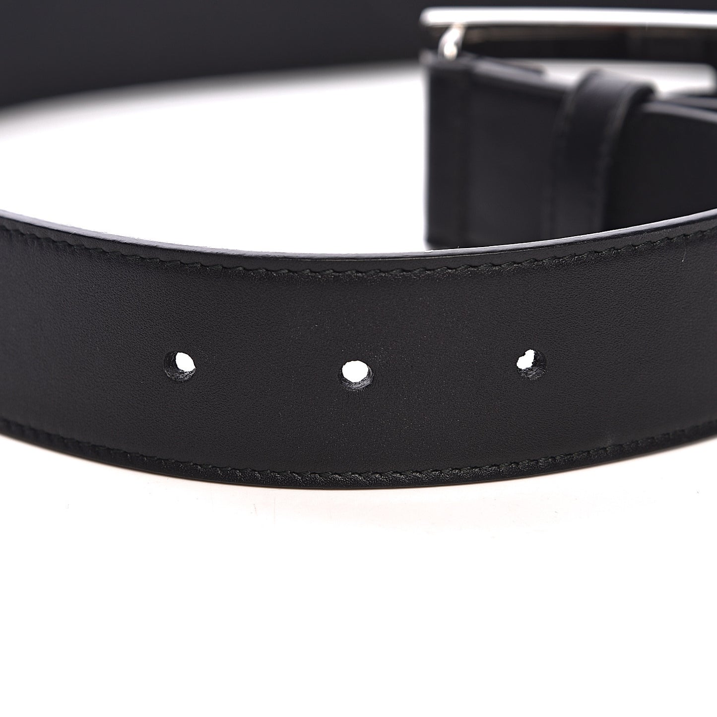 Calfskin Crystal Square G Madelyn Belt 85 34 Black