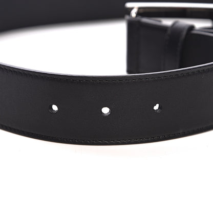 Gucci Calfskin Crystal Square G Madelyn Belt 85 34 Black 5 of 7