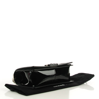 Chanel Patent Calfskin Quilted Medium Plexiglass Boy Flap Black 4 of 9