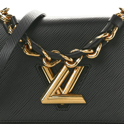 Louis Vuitton Epi Twist Braided Strap Shoulder Bag MM Black 7 of 9