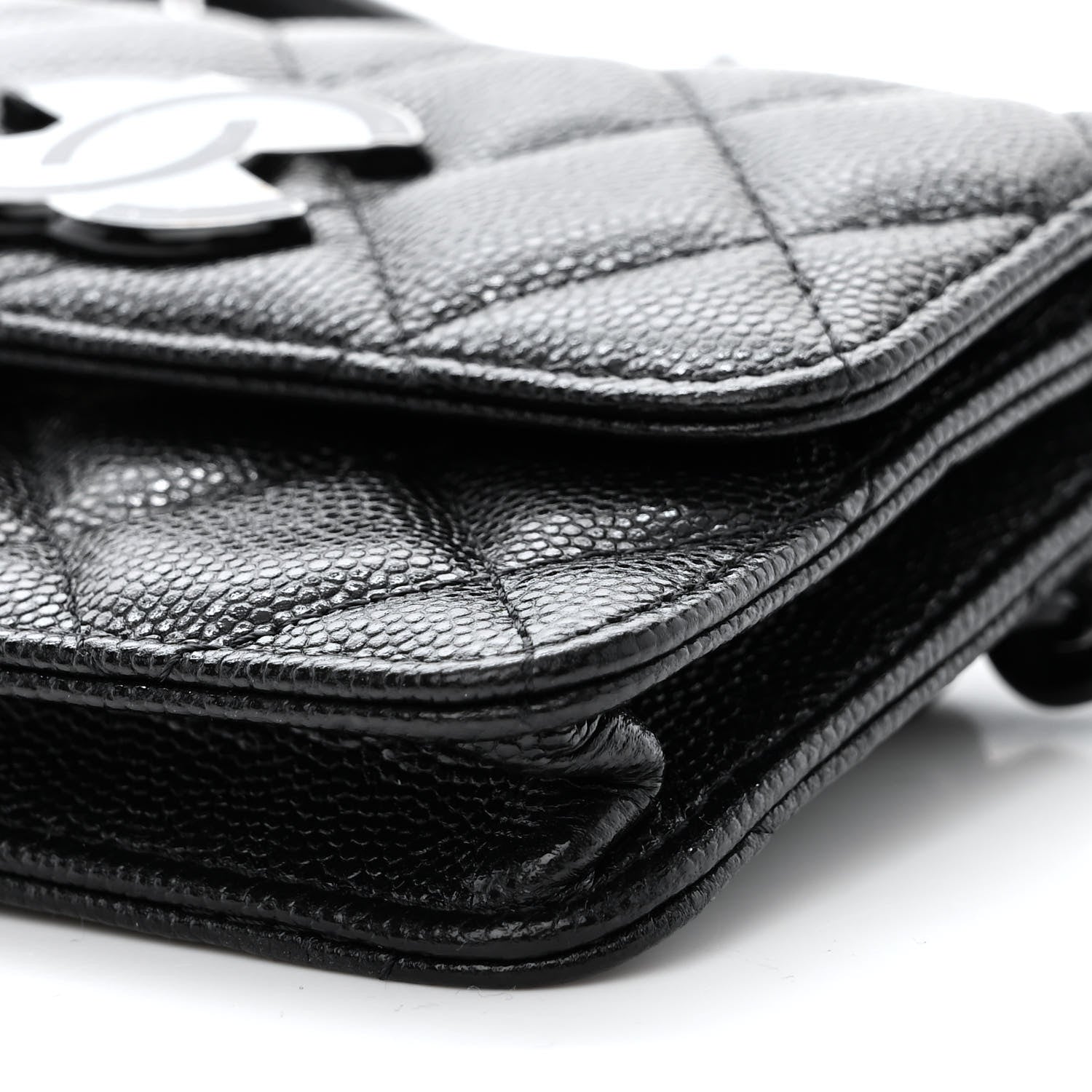 Chanel Caviar Quilted Incognito Belt Flap Card Holder Black 11 of 11
